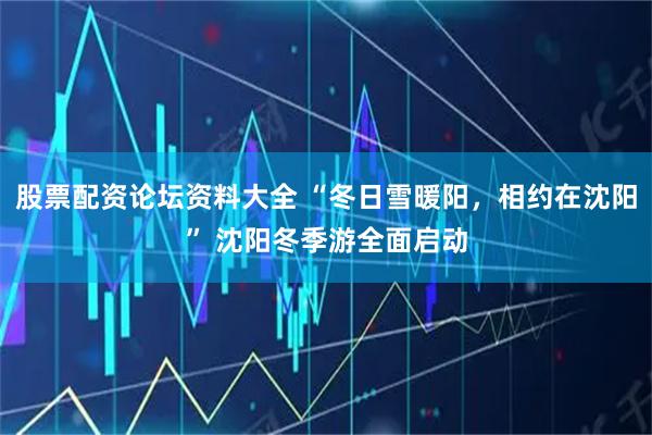 股票配资论坛资料大全 “冬日雪暖阳,相约在沈阳” 沈阳冬季游全面启动