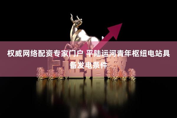 权威网络配资专家门户 平陆运河青年枢纽电站具备发电条件